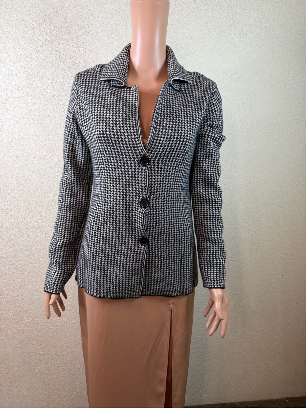 Bartolini Sweater Blazer Women's M Misto Lana Merinos Cashmere/Wool - Picture 2 of 15